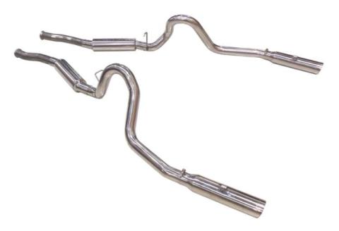 1979-2004 Mustang Pype Bomb Cat Back Exhaust System M80 Mufflers 409 Stainless Steel Pypes Performance Exhaust