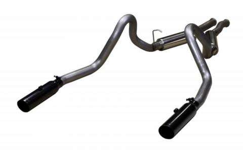 1979-2004 Mustang Black Pype Bomb Cat Back Exhaust System M80 Mufflers 409 Stainless Steel Pypes Performance Exhaust