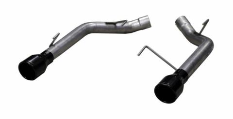 Axle Back System Split Rear Dual Exit Hardware Incl 2.5 in Intermediate Pipe And Tailpipe Natural 409 Stainless Steel Muffler Not Incl Black Tips Pypes Exhaust