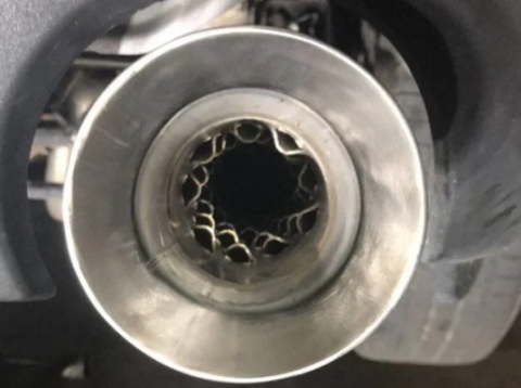 Pype Bomb Series Axle Back Exhaust System 11-14 Mustang V6 Split Rear Dual Exit 4 in Polished Tips Hardware Not Incl Polished 304 Stainless Steel Pypes Exhaust