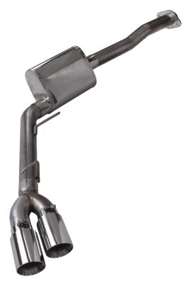 F150 Cat Back Exhaust System For 15-20 Ford F150 Split Rear Dual Exit 3 Inch Intermediate And 3 Inch Tail Pipe 4.5 Inch Tip Muffler Incl Hardware Incl Polished Tip Incl Pypes Exhaust