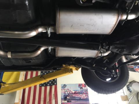 68-72 Chevelle High Tuck 2.5 Inch Crossmember Back W/X-Pipe and Violator Mufflers System Pypes Performance Exhaust