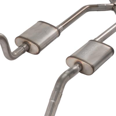 1965-70 Chevy Impala  X-Pipe Crossmember Back Exhaust 409 SS Rear Exit Turbo Pro Mufflers Pypes Performance Exhaust