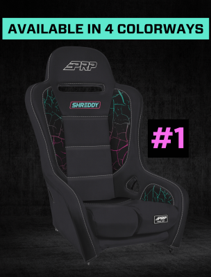Shreddy Edition Podium Suspension Seat Cracked Black PRP Seats