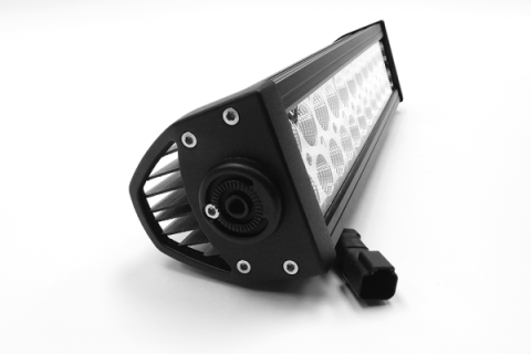 12 Inch LED Light Bar Straight Dbl Row Chrome Series Combo Flood/Beam 72W Dt Harness 79900 6,480 Lumens Top Gun Customz