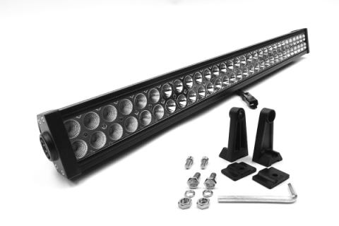40 Inch LED Light Bar Straight Dbl Row Chrome Series Combo Flood/Beam 240W Dt Harness 79900 21,600 Lumens Top Gun Customz