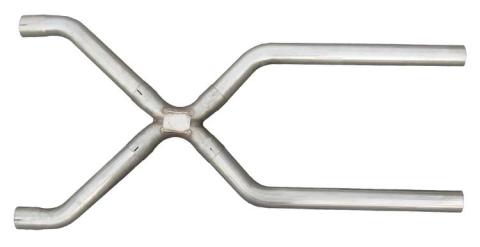 Exhaust X-Pipe Kit Intermediate Pipe 3.5 in Crossover Hardware Incl Natural 409 Stainless Steel Pypes Exhaust