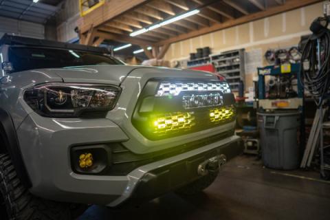 16-23 Tacoma Behind The Grille Dual 10 Inch LED Light Bar Mount SDHQ Offroad