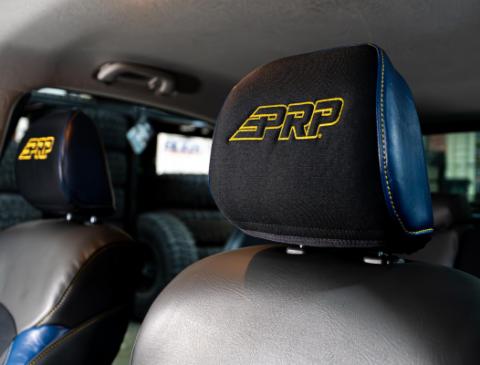 Front Seat Covers for 2013-2017 Subaru Crosstrek Pair Black with Red Stitch PRP Seats