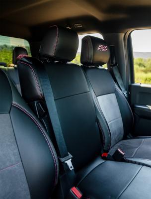 Center Jump Seat Cover w/ Standard Console for 2015-Present Ford F150, 2017-Present Super Duty, Red PRP Seats