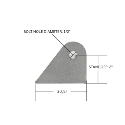 1/4 Inch Thick, 1/2 Inch Bolt Hole, 2 Inch Standoff SDHQ Offroad