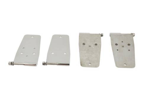 Jeep CJ/YJ Door Hinge Set 4 Pieces 76-93 CJ and Wrangler YJ Polished Silver Kentrol