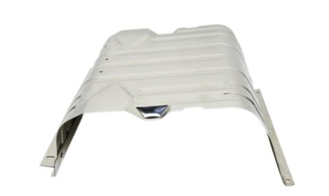 Jeep CJ/YJ Gas Tank Skid Plate with strap 76-90 CJ and Wrangler YJ Polished Silver Kentrol