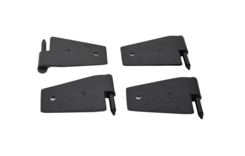 Jeep JK Door Hinge Set 4 Pieces 2 Door 07-18 Wrangler JK Powdercoat Black Kentrol