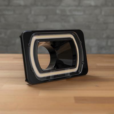 4x6 Inch Billet Air Intake with HDR Switchback Halo (Black) Dapper Lighting