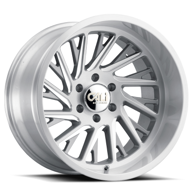 Cast Aluminum Wheels Purge 9114 SL 20x10 Brushed Brushed Silver 5 On 127 Bolt Pattern -25 Offset Cali Offroad Wheels