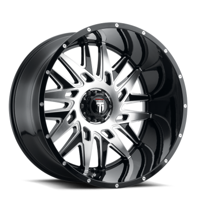 DNA AT184 Gloss Black Machined 20X9 5-127 0MM 78.1MM Off Road Wheels American Truxx