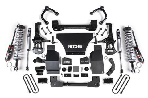 2025 Silverado/Sierra 1500 4WD 4 Inch Suspension Lift Kit V8 Gas 3 Inch Rear Block -Fox 2.5 PES C/O Front Fox 2.0 PS Rear BDS Suspension