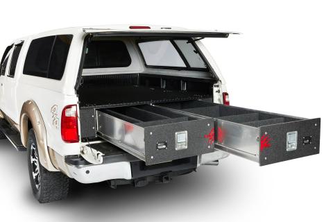 Cargo Locker Base 9 Inch Single Drawer System 99-Pres Silverado/Sierra 1500-3500 75-Pres Ford F150/F-250 07-Pres Toyota Tundra Dbl Cab Short Bed Cargo Ease