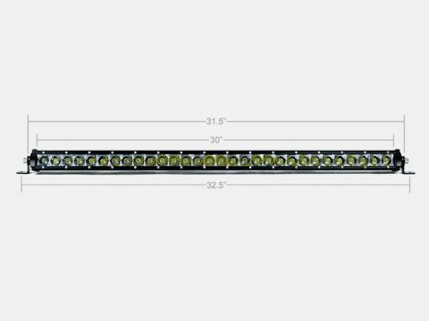 32 Inch Slim Single Row LED Bar Cali Raised LED