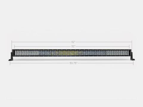 52 Inch Dual Row 5D Optic OSRAM LED Bar Spot Cali Raised LED