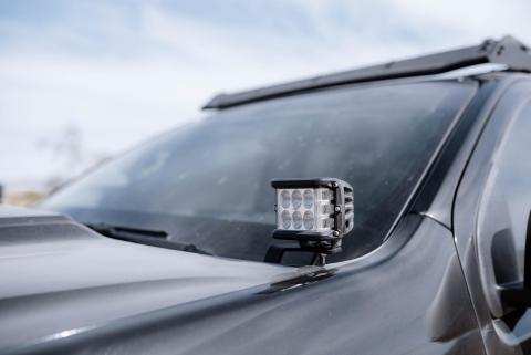 15-21 Chevy Colorado/Canyon Low Profile Ditch Light Brackets Kit (2) 3X2 18W LED Pods Cali Raised LED