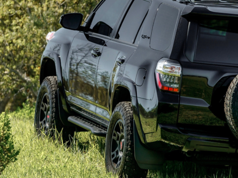 10-21 Toyota 4Runner Step Edition Bolt On Rock Sliders Kick Out Raw Filler Plate Bedliner Cali Raised LED