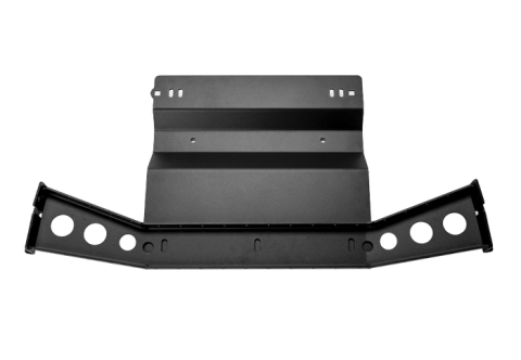 2005-2015 Toyota Tacoma Transfer Case Skid Plate - Aluminum Powercoat Black Cali Raised LED