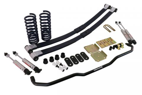 Streetgrip Suspension System For 1967-1969 Camaro and Firebird W/ Small Block No Bushings Or Ball Joints Front Dual Rate Coil Springs Composite Leaf Springs Front Sway Bar And HQ Shocks No Ball Joints Or Bushings Ridetech