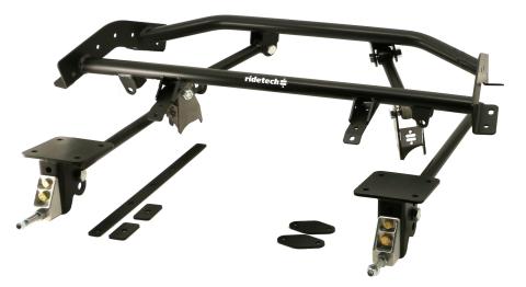 Bolt-On 4-Link W/ Double Adjustable Bars For 1967-1969 Gm F-Body R-Joints Bars Bolt-On Cradle Axle Brackets And Hardware Powder Coated BlackPowder Coated Black For Use W/ Shockwaves Or Coil-Overs Sold Separately Ridetech