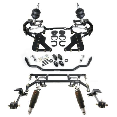 HQ Air Suspension System For 1962-1967 Chevy Ii Nova Front And Rear HQ Shockwaves Front Tru-Turn Package W/ Control Arms Bolt-On 4-Link And Front Sway Bar Hub Spindle Ridetech