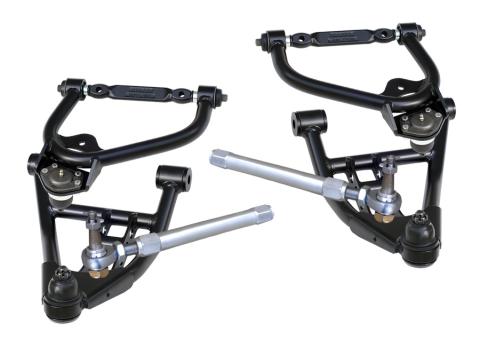 Truturn System For 1978-1988 G-Body For Use W/ Coil-Overs Or Shockwaves Sold Separately Upper And Lower Control Arms Delrin Bushings Ball Joints Tie Rod Ends Adjuster And Tie Rod StudsPowder Coated Satin Black Ridetech