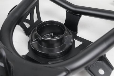Front Lower Strongarms For 1971-1972 C10 For Use W/ Stock Style Spring Pair Of Tubular Control Arms W/ Ball Joints Cross Shafts Spring Spacers Bump Stops And Delrin Bushings Powder Coated Satin Black Ridetech