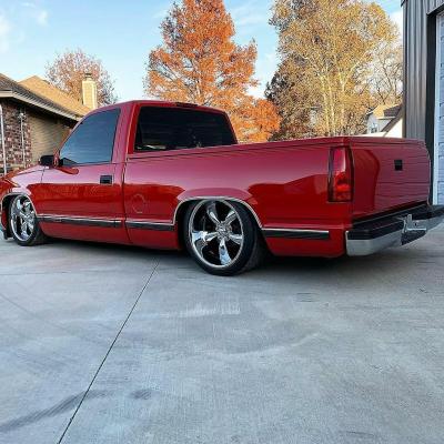 HQ Air Suspension System For 1988-1998 C1500 Light Duty Front Coolride Upper And Lower Arms Drop Spindles Bolt-On Wishbone Rear Suspension Front HQ Shocks Rear Shockwaves Light Duty Drop Spindles And Front Sway Bar Ridetech