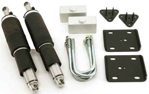 Rear HQ Shockwaves For 1964-1969 Lincoln Pair Of Rebound Adjustable Shock waves W/ 1/4 Inch Airline Fittings 2.75 Inch Lowering Blocks U-Bolts And Mounting Brackets Ridetech