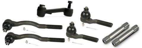 Steering Linkage Kit For 1965-1966 V8 Mustang W/ OE Manual Steering Or Most Power Box Conversions Inner Tie Rods Outer Tie Rods Idler Arm And Billet Tie Rod Adjusters Ridetech