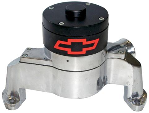 Electric Engine Water Pump Aluminum Polished with Bowtie Logo Fits SB Chevy Chevrolet Performance Parts