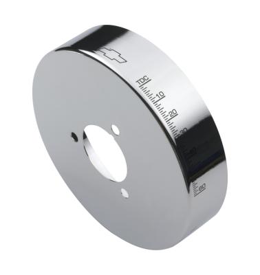 Engine Harmonic Balancer Cover For SB Chevy using 6-3/4 Inch Damper Chrome Chevrolet Performance Parts