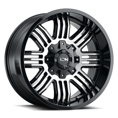 Cast Aluminum Wheels 144 GB 20x9 Machined Gloss Black 5 On 127/5 On 139.7 Bolt Pattern 18 Offset ION Wheels