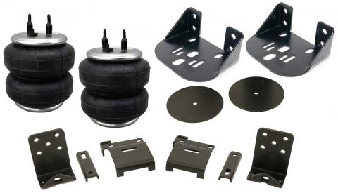 Air Over Leaf W/ 4000 LbCapacity For 2 -2.5 Inch Wide Leaf Spring W/ Side Frame Upper Mount Universal Fit 6 Inch Diameter 6781 Air Springs Brackets And Hardware Ridetech