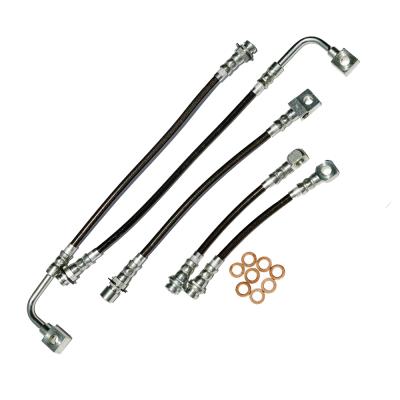 Camaro/Firebird Brake Hose Kit Front No Traction Control 98-02 Camaro/Firebird V8 5 Hose Clear Cover J&M Products