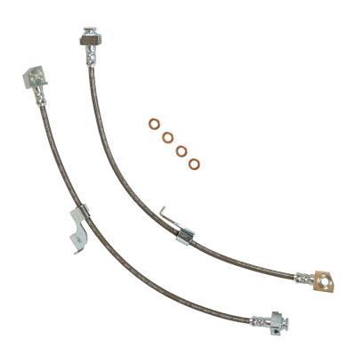 2015-2020 Ford Mustang Rear Stainless Steel Brake Hose Kit Clear Cover J&M Products