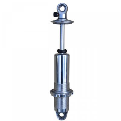Polished HQ Coil-Over Shock W/ 6.3 Inch Stroke And 2 Inch Stud Mount Universal 1 Rebound Adjustable Shock Spring Mounts Delrin Spring Washers And Bearing Spacers 1/2 Inch And 5/8 Inch 12.6 Inch X 18.9 Inch W/ A 15.5 -16.25 Inch Ride Height Ridetech