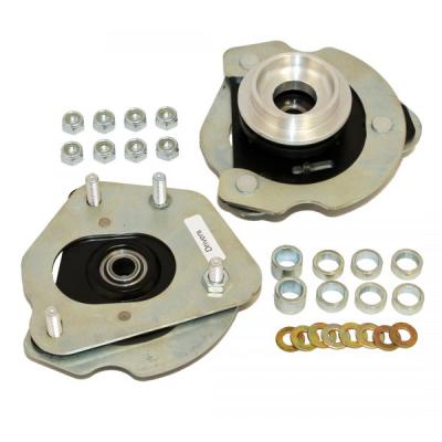 Mustang Caster Camber Plates For Viking Coil Over Struts 15-18 Mustang Black J&M Products