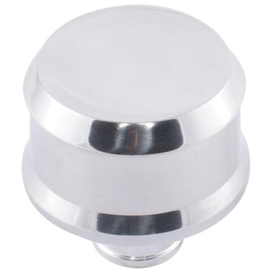 Slant-Edge Aluminum Push-In Ford Air Breather Cap Polished Finish No Emblem Proform