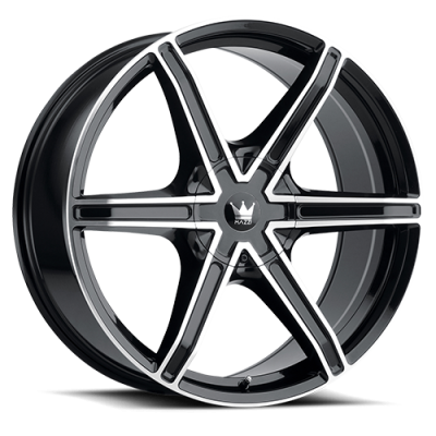 Cast Aluminum Wheels Stilts 371 GBM 18x8 Machined Face Gloss Black 5 On 108/5 On 114.3 Bolt Pattern 35 Offset Mazzi Wheels