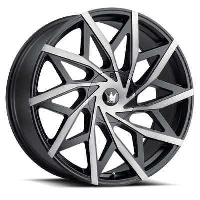 Cast Aluminum Wheels Big Easy 372 MBM 24x9.5 Machined-Dark Tint Matte Black 5 On 115/5 On 120 Bolt Pattern 18 Offset Mazzi Wheels