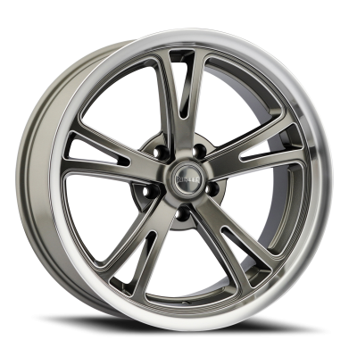 Ridler Wheels Aluminum Wheels 606 GY 18x8 Grey Milled Spokes-Diamond Lip 5 On 114.3 Bolt Pattern 0 Offset