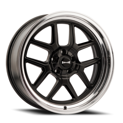 Ridler Wheels Aluminum Wheels 610 MB 20x8.5 Matte Black Polished Lip 5 On 114.3 Bolt Pattern Offset
