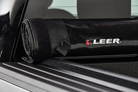 05-15 Toyota Tacoma Double Cab Tonneau Cover Truck Bed Topper Soft Roll Up 5 Foot 3 Inch With Track Black Leer